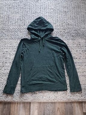 American Eagle Outfitters Dark Green Hooded Sweater